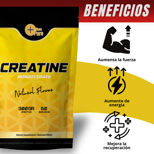 Creatina Monohidratada + More Than Pure + Natural Flavor + 300g