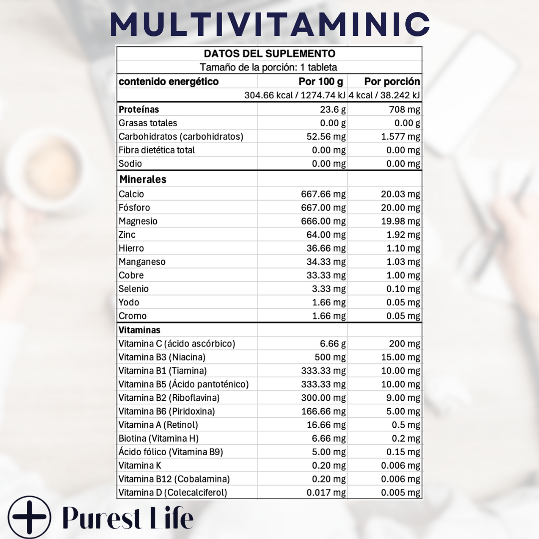 MULTIVITAMÍNICO - 100 Cápsulas