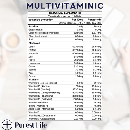 MULTIVITAMÍNICO - 100 Cápsulas