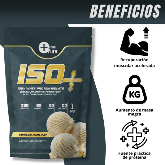 Kit Suplementación More Than Pure con ISO+ (1 kg) sabor vainilla y Creatina Monohidratada 300 g